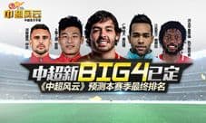 中超新BIG4已定《中超风云》预测本赛季最终排名