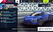 狂野飙车9大众怎么样 D车XLsportconcept性能属性介绍