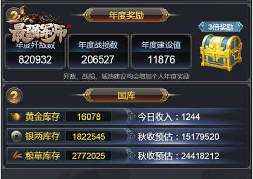 走过路过别错过!《最强军师》最全的黄金获取方法来了