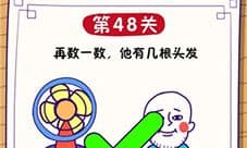 这题太难了第48关怎么过 他有几根头发通关攻略